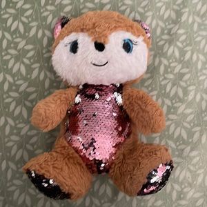 A really cute sparkly stuffed animal!